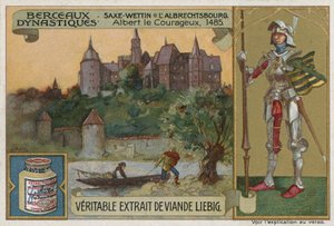 Saxe-Wettin: the Albrechtsburg and Albert the Bold, Duke of Saxony, 1485 by European School